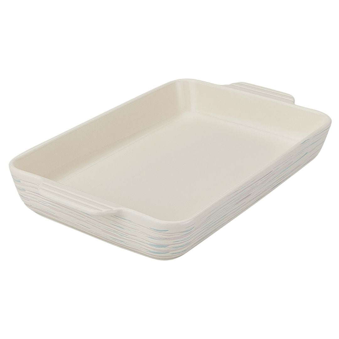 ceramic baking dish on a white background