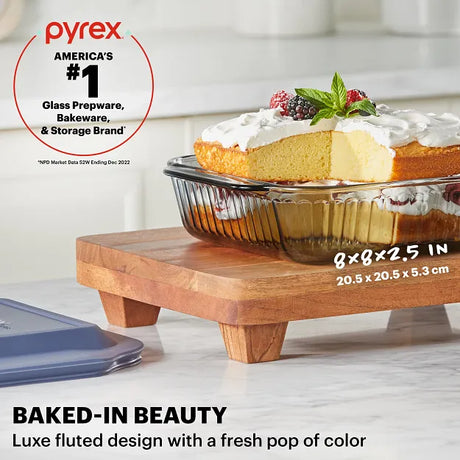 Edit Sculpted Tint Colors Dreams Dreams 8" Square Baking Dish with Lid, Smoke Add to Default shortcuts with text Baked-In Beauty
