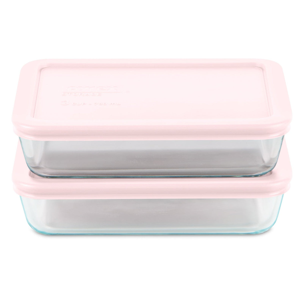 Pyrex Simply Store 4-piece 3-cup rectangle storage set