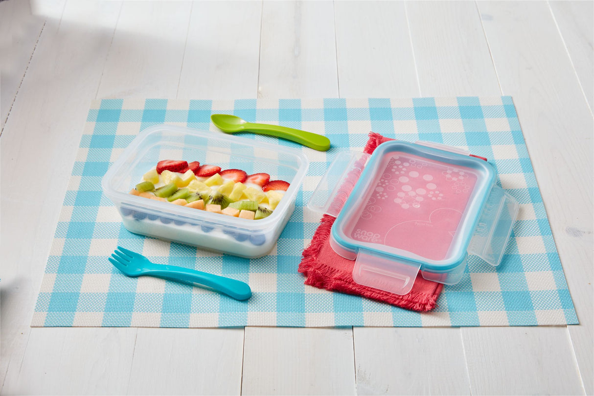 open container on table with placemat