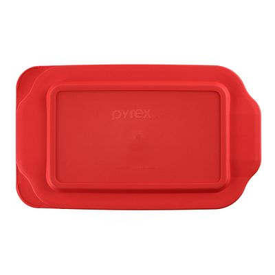 Red Lid for 2-quart Rectangular Glass Baking Dish
