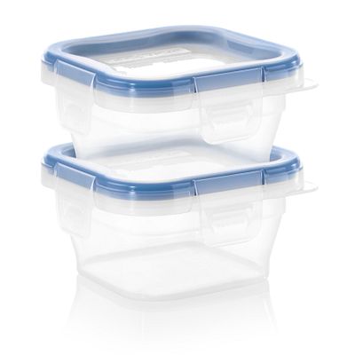 Total Solution™ Plastic Food Storage 2 pack Square side view