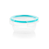 Total Solution Round 3.86-cup Plastic Food Storage with Teal Lid