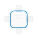 Total Solutions Square Small Plastic Lid with Light Blue Seal 