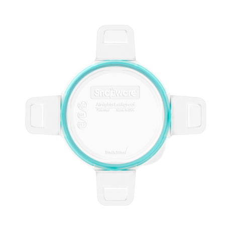 Total Solutions Round Small Plastic Lid with Teal Seal 