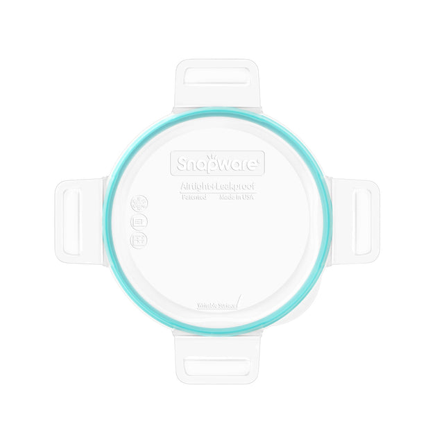 Total Solutions Round Medium Plastic Lid with Teal Seal