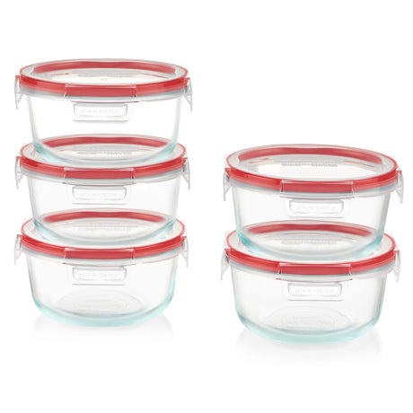 Freshlock™ 10-piece 4-cup Glass Meal Prep Set