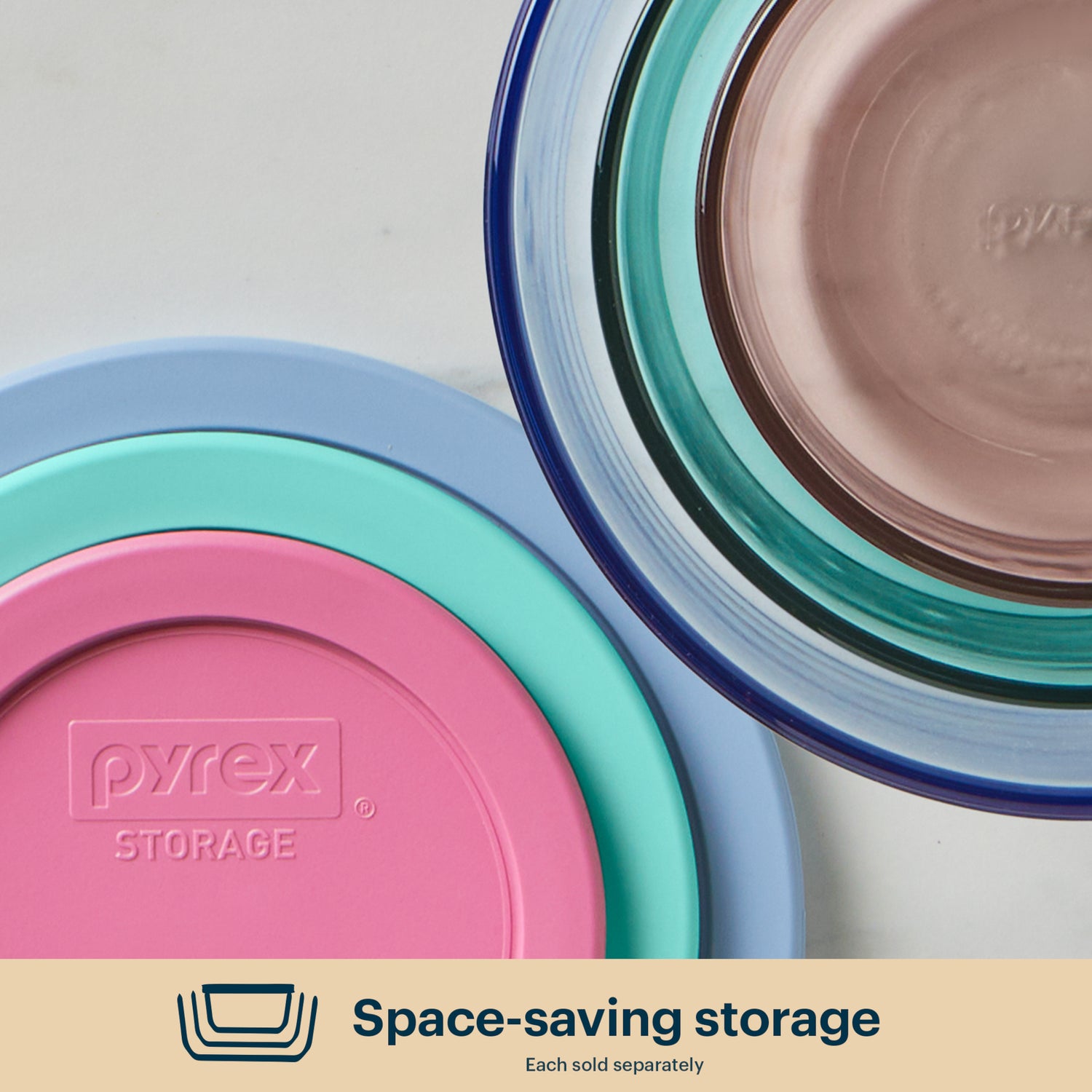 Pyrex® Simply Store® 4-Cup Round Glass Storage Container with Pink Lid ...