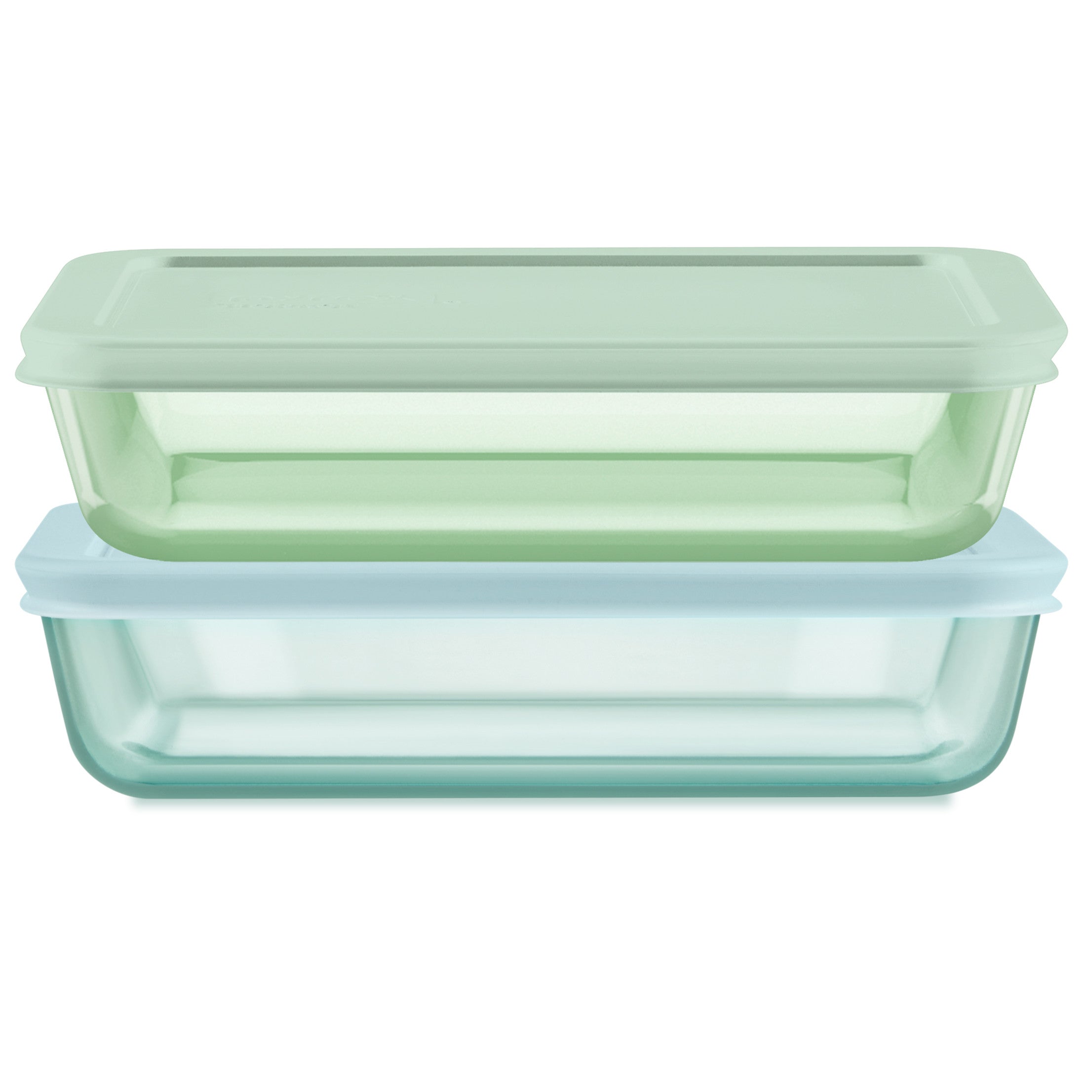 Pyrex® Simply Store® Tinted Glass 3-cup Rectangle Storage Containers,