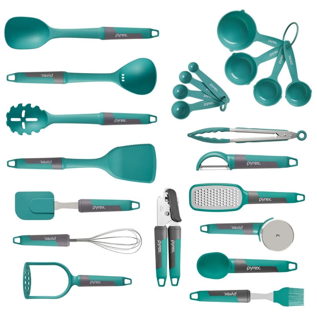 ゆ*う様 キッチンツール＆メッシュケースセット Pyrex® 22-Piece Kitchen Tools Set | Complete Cooking Utensil Set