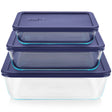 Simply Store® 6-piece Rectangular Glass Storage Set