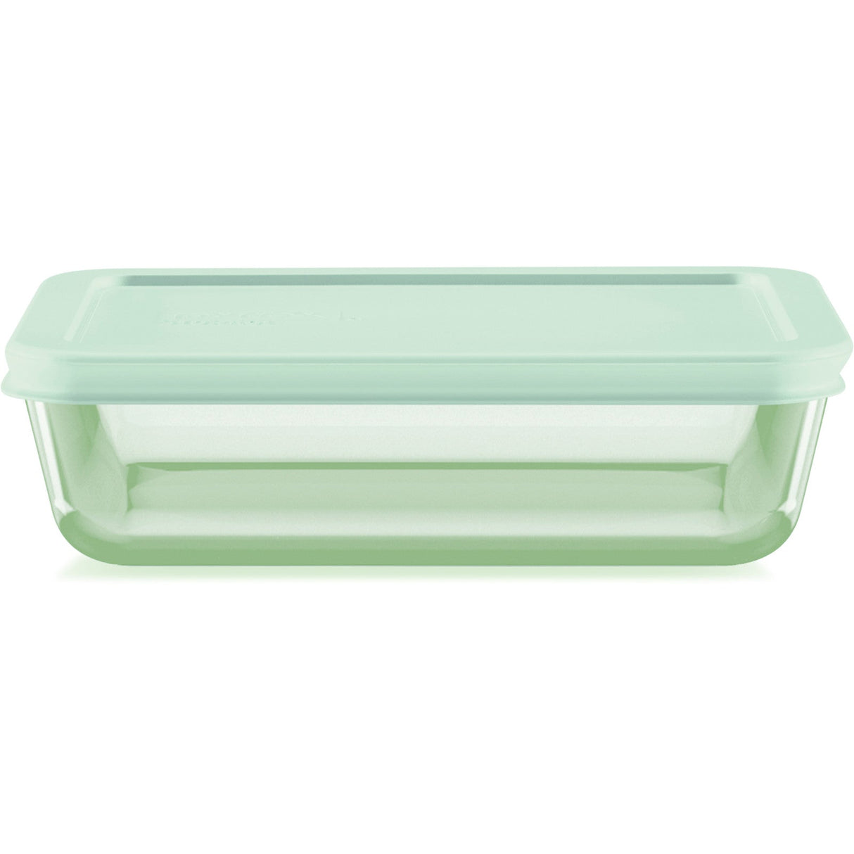 Simply Store® Tinted 3-cup Rectangle Storage with Green Plastic Lid
