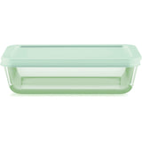 Simply Store® Tinted 3-cup Rectangle Storage with Green Plastic Lid