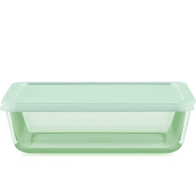 Pyrex® Simply Store® Tinted 6-cup Rectangle Storage with Green Plastic