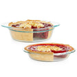 2-piece Deep &amp; Easy Grab Glass Pie Plate Set