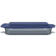 Colors Sculpted Tinted Dreams 9" x 13"Baking Dish with Plastic Cover, Smoke