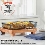  Colors Sculpted Tinted Dreams 9" x 13"Baking Dish with Plastic Cover, Smoke with text Baked-In Beauty
