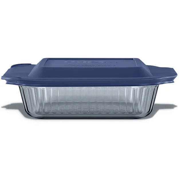 Pyrex® Colors Sculpted Tinted 8" Square Baking Dish with Plastic Lid,