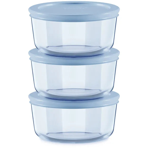 Pyrex® Simply Store® Tinted 6-piece Round Storage Value Pack with Blue