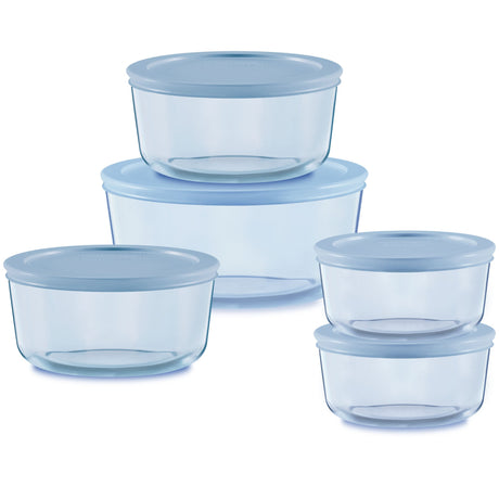 Simply Store Tinted 10-pc Blue Round Storage Set