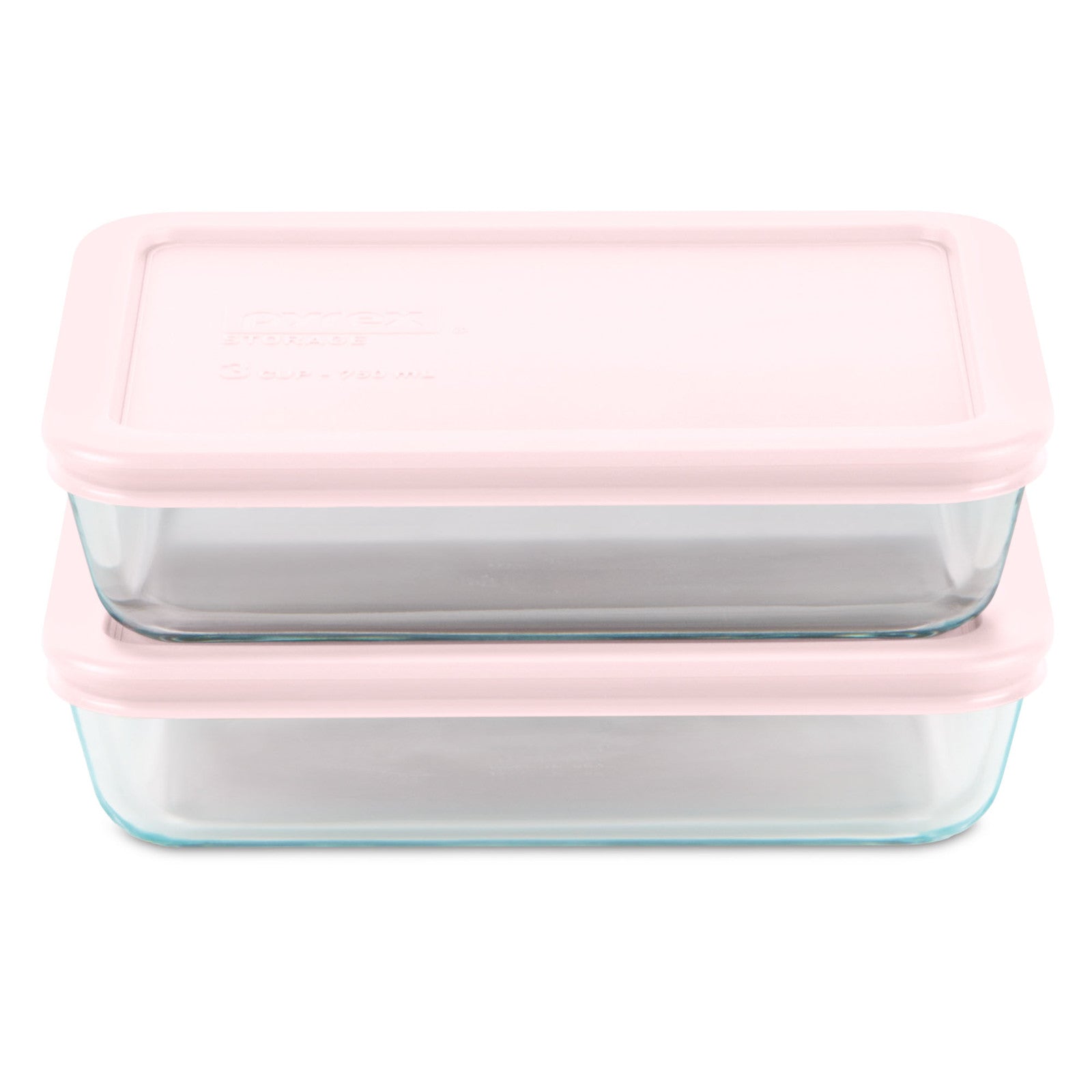 Pyrex® Simply Store® 4-piece 3-cup Rectangle Glass Storage Set with Pi