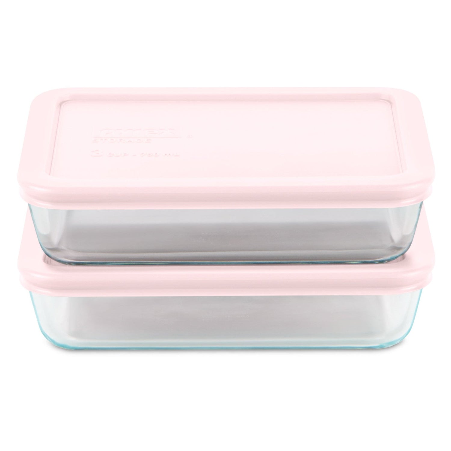 Pyrex Simply Store 4-piece 3-cup rectangle storage set
