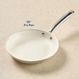 10-inch fry pan on a beige background