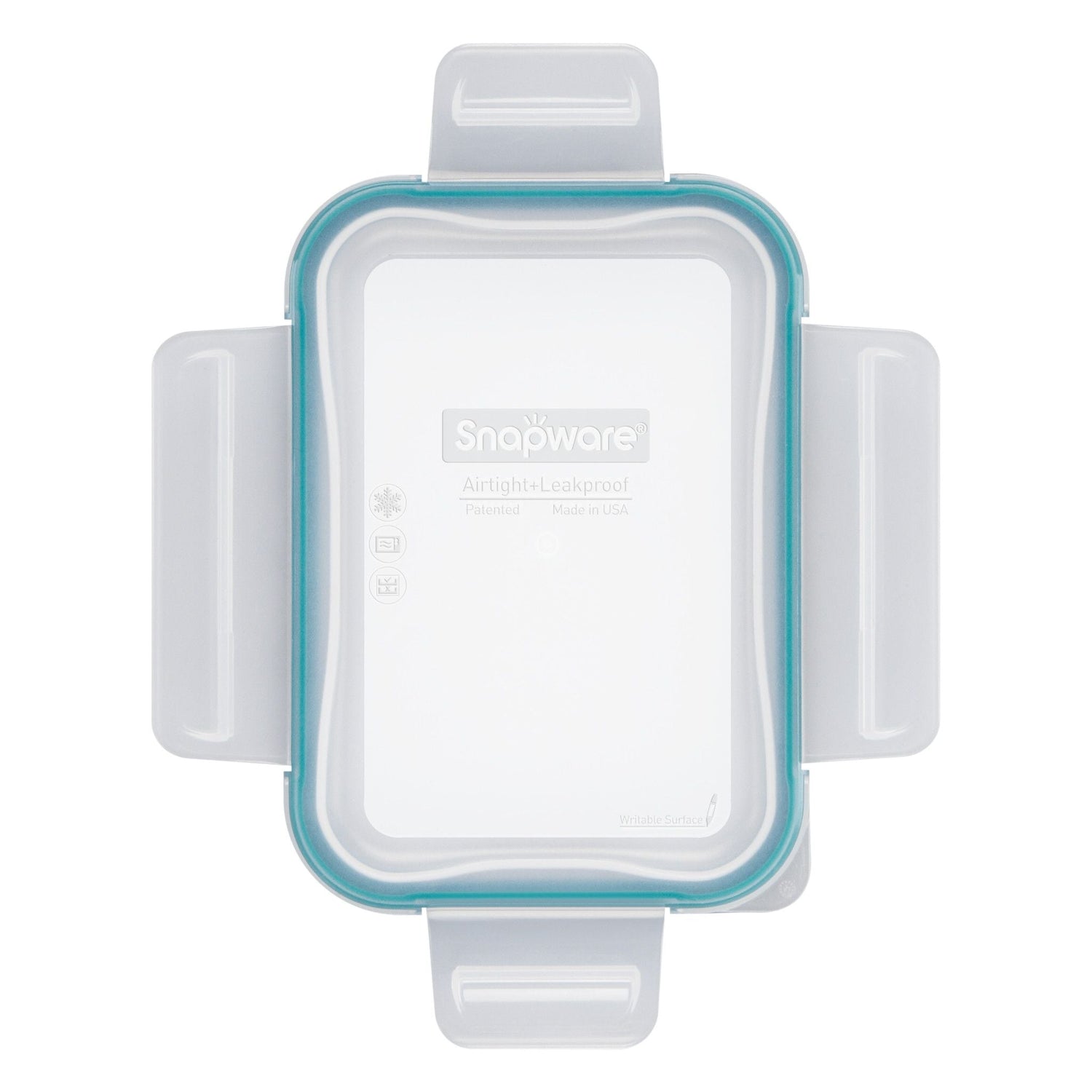Total Solutions™ Rectangle Medium Plastic Lid with Juniper Green Seal 