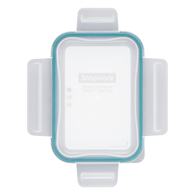 Total Solutions™ Rectangle Medium Plastic Lid with Juniper Green Seal 