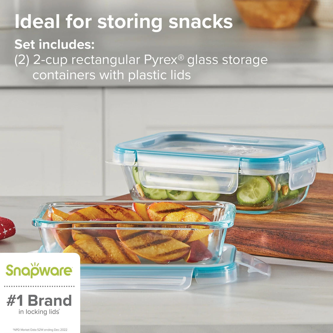 Snapware® Total Solution® Pyrex® 4-piece Glass Storage Set with Plasti