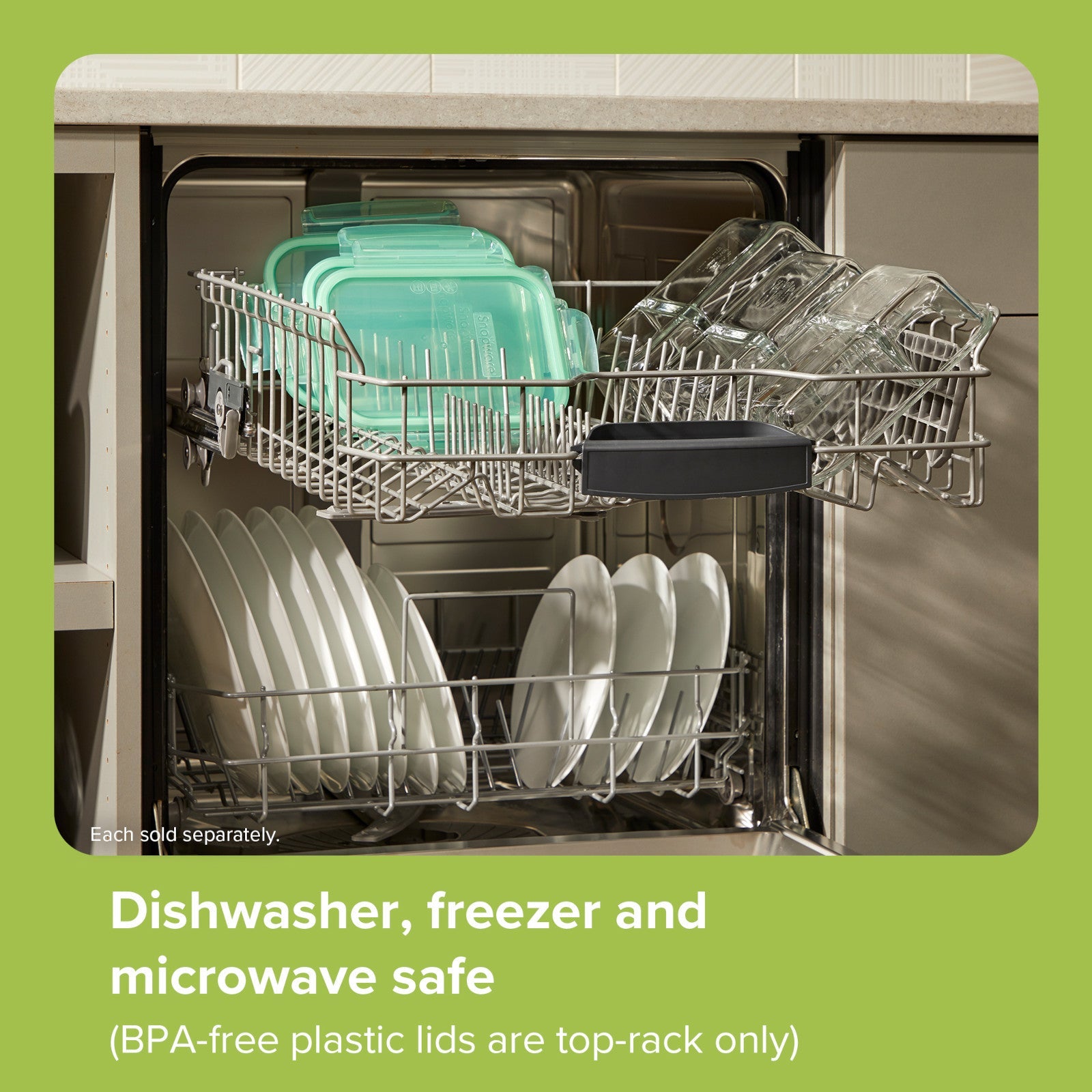 Snapware® MealBox™ 5.8-cup Divided Glass Food Storage Container with B