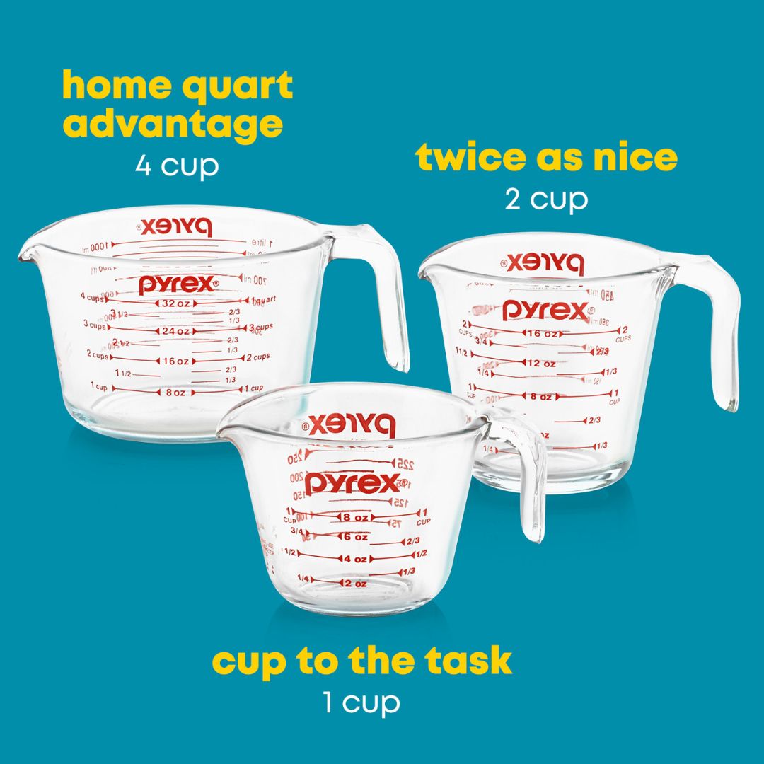 PYREX パイレックス メジャーカップ 3個セット made in USA Pyrex® 3-piece Measuring Cup Set