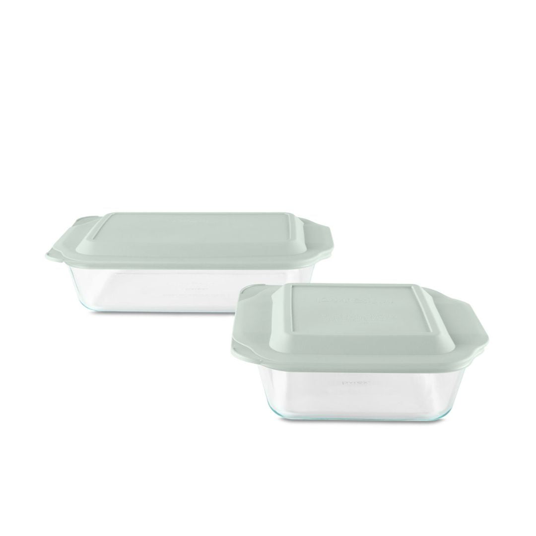 Pyrex 4-Piece Deep Glass Baking Dish Set