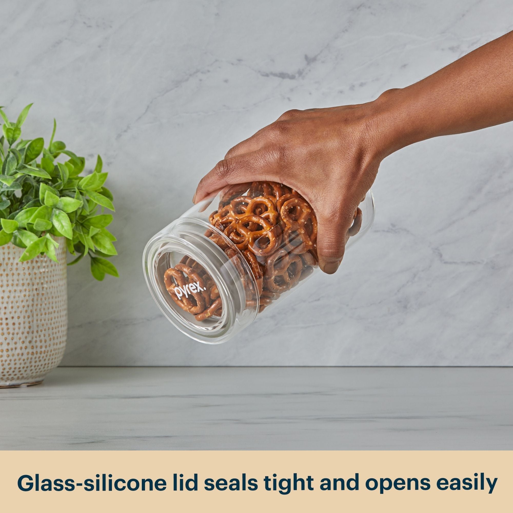 Pyrex® 3-Piece Lightweight Glass Canister Set