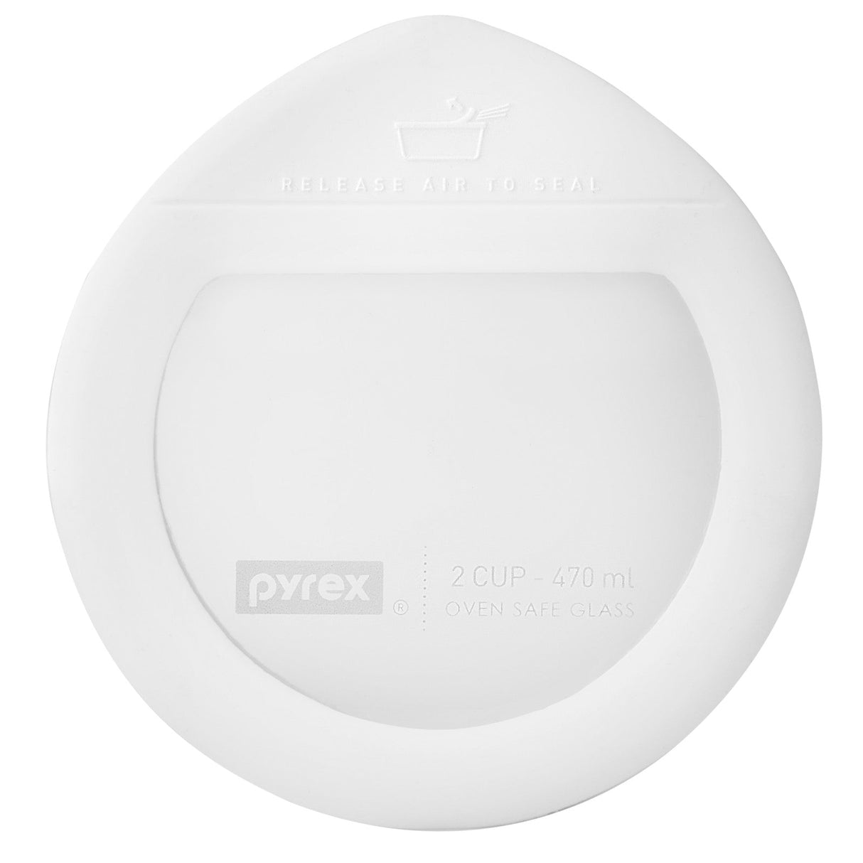 Pyrex® Ultimate White Lid for 2-cup Round Glass Food Storage Container