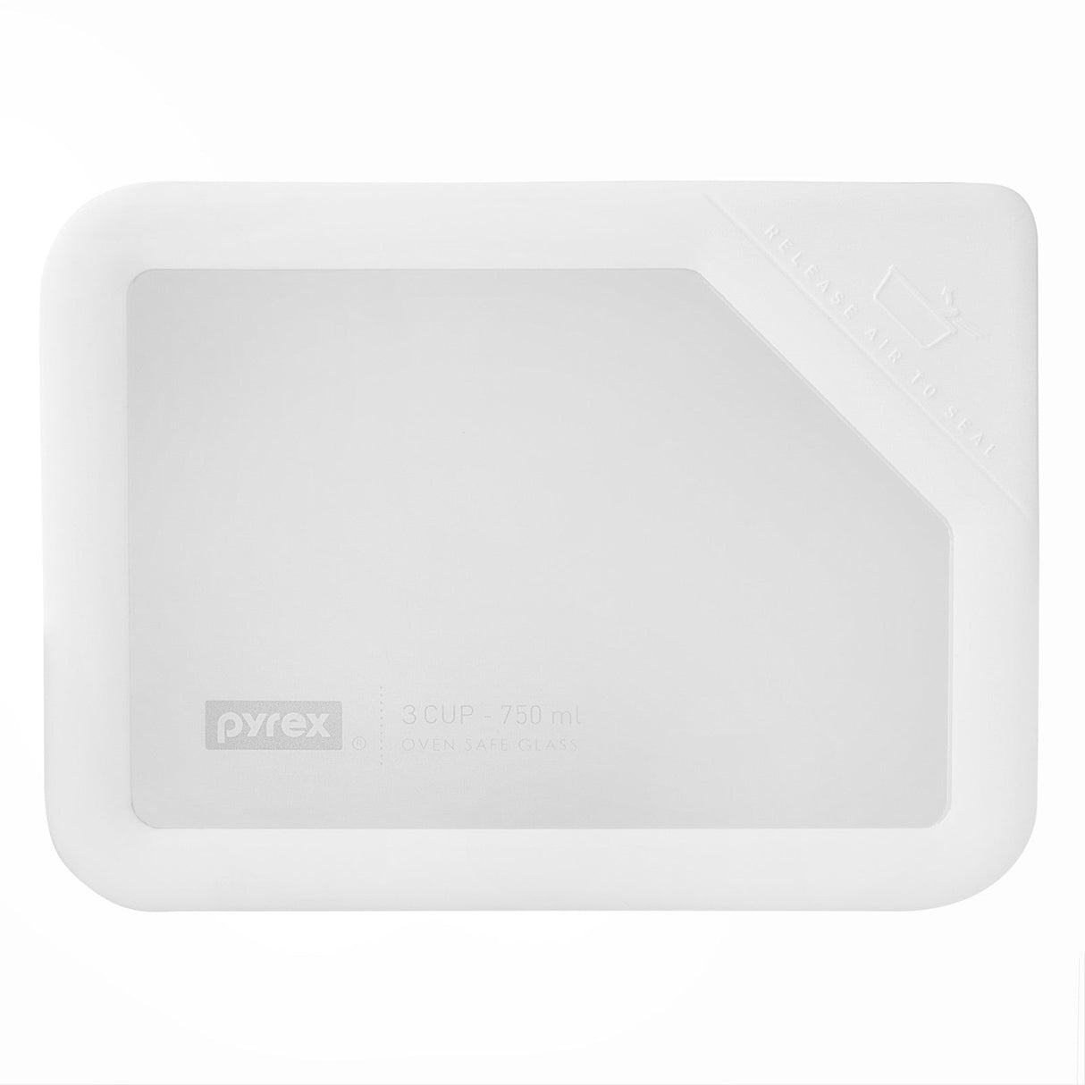 Pyrex® Ultimate White Lid for 3-cup Rectangular Glass Food Storage