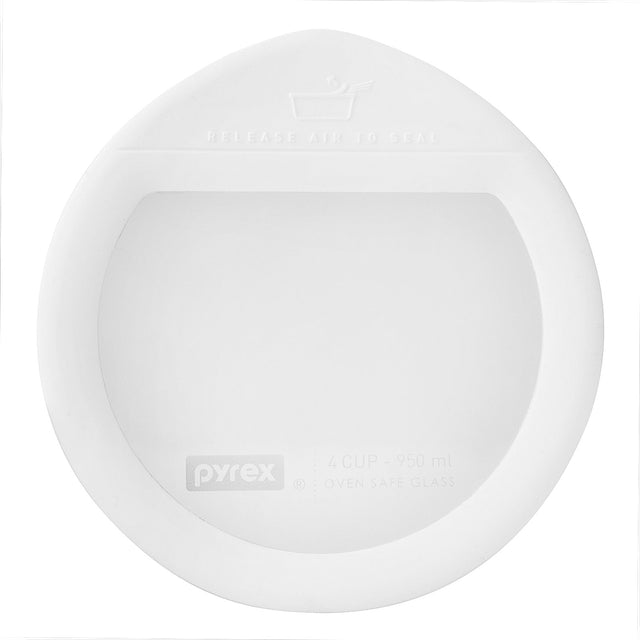 Pyrex® Ultimate White Lid for 4-cup Round Glass Food Storage