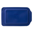 Watercolor Collection 3-qt Oblong Baking Dish, Blue Plastic Lid