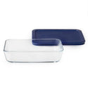Pyrex Rectangular Storage Dish with Blue Lid